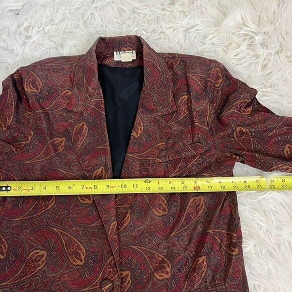 Michael & Company Womens Vintage Paisley Floral Jacket Blazer Jacket Size Small - Picture 6 of 12